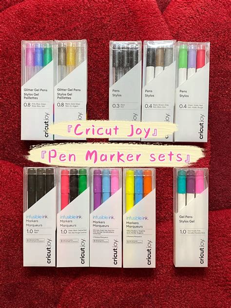 10 Options of Cricut Joy Pens/markers Sets Glitter Gel Pens / Infusible ...