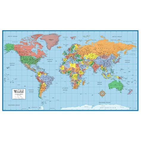 24x36 World Classic Elite Wall Map Laminated - Walmart.com