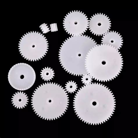 58Pcs Plastic Gear Assorted Kit Set with Different Types of Gears and