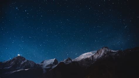 3840x2160 Wallpaper starry sky, mountains, night | Star photography ...