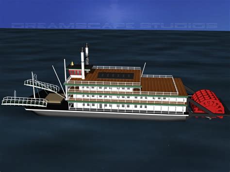 Stern Wheeler Steam Historical 3d 3ds