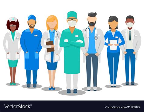 Medical team hospital staff Royalty Free Vector Image