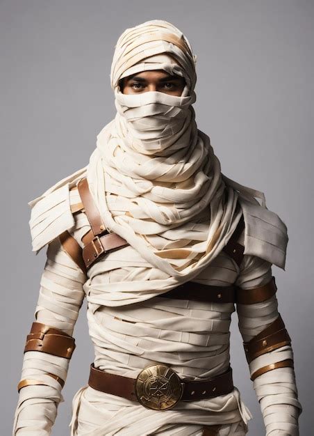 Premium Photo | Photograph of mummy costume covered in bandages