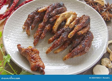 Dim Sum Chicken Feet Close Up. Chinese Food Stock Image - Image of chicken, eggplant: 206970853