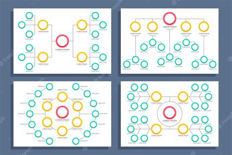 Premium Vector | Flat organizational chart infographic