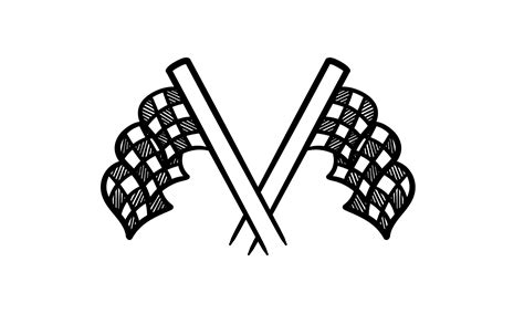 hand drawn racing flag black and white 12720140 Vector Art at Vecteezy