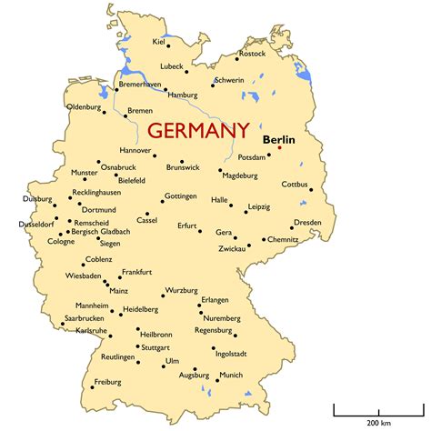 Printable Map Of Germany