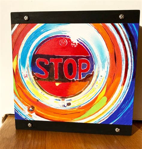 STOP Sign Painting Original Acrylic Painting 8x8 Small | Etsy