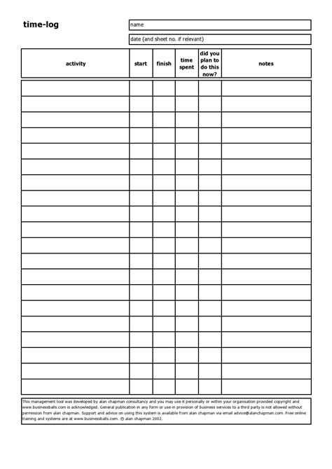 Free Printable Daily Log Sheets / 10 Free Sample Daily Log Templates ...