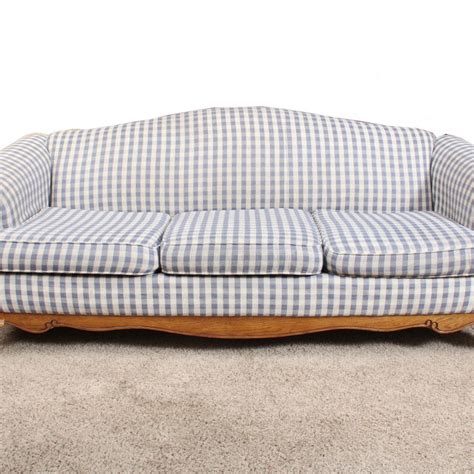 Blue and White Gingham Sofa | EBTH