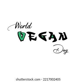 Happy World Vegan Day Greetings On Stock Vector (Royalty Free) 2217002405 | Shutterstock