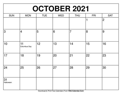 Free Printable October 2022 Calendars - Wiki Calendar