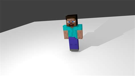 3d model steve minecraft blender rig