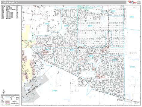 Lehigh Acres Florida Street Map 1239925 | Maps Of Florida