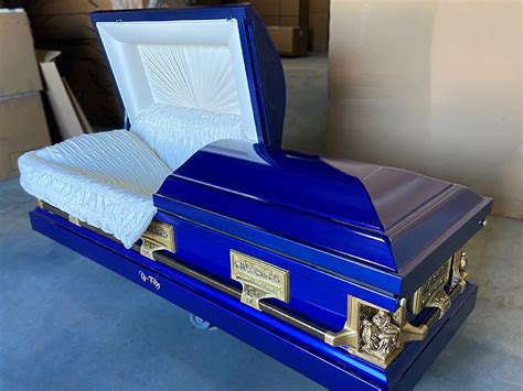 Metallic Blue Casket Custom Casket - Sky Caskets