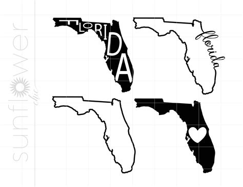 Florida SVG Bundle State of Florida Outline Svg File - Etsy