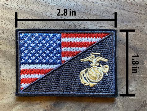 Marine Corps Patch USA Flag and USMC Sew-On Patch | Etsy