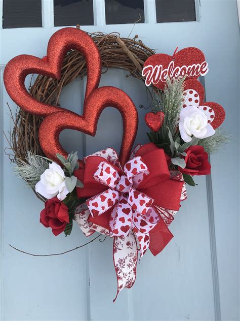 Triple Heart Valentine Wreath, wreaths for front door, everyday, grapevine, sp… in 2023 | Diy ...