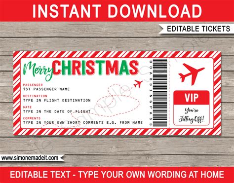 Printable Plane Ticket Template - Printable World Holiday