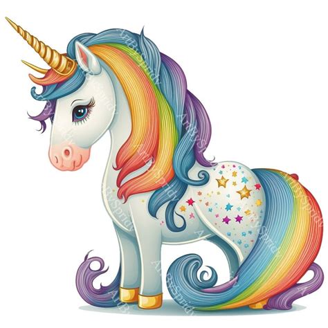 Unicorn PNG Transparent Clipart Kids Cartoon Design,printable Sublimation,digital Instant ...