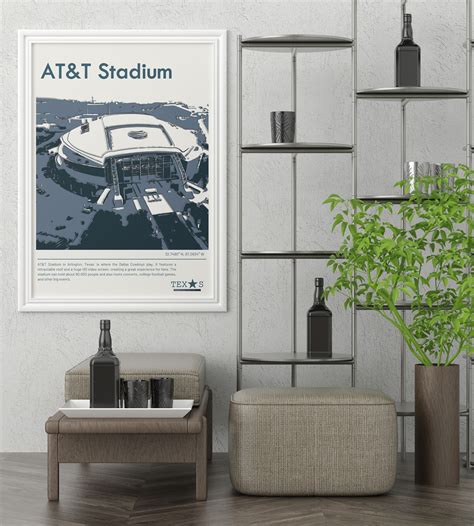 Cowboys Stadium Art AT & T Stadium Prints Minimalistic Dallas Cowboys ...