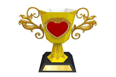 Trophy 3D Template print and cut