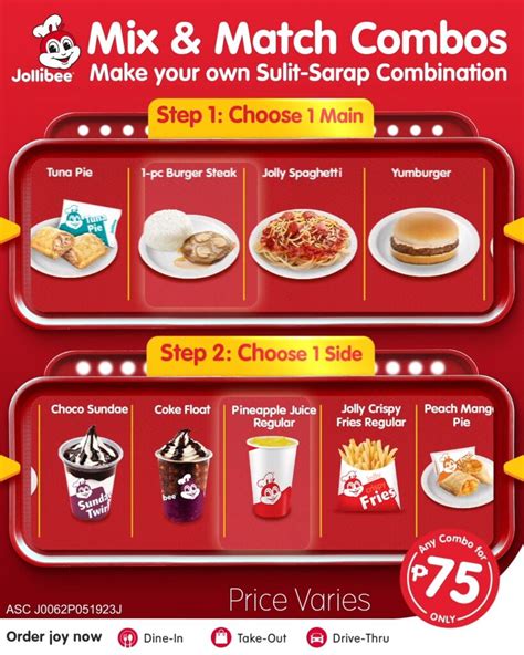 Mix and Match Jollibee Menu, Prices, Combos | September 2024