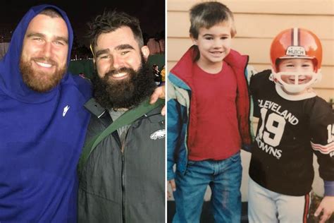 See Throwback Photos of Travis and Jason Kelce Before the 2023 Super Bowl