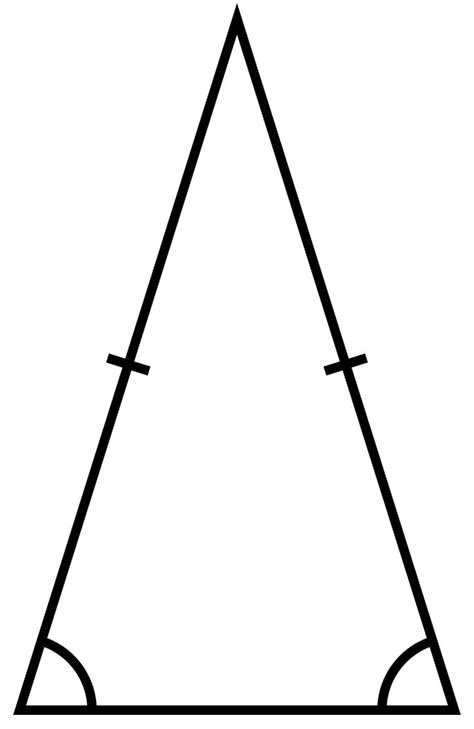 Triangle.Isosceles.svg | Isosceles triangle, Triangle, Math geometry