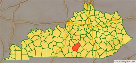 Map of Adair County, Kentucky