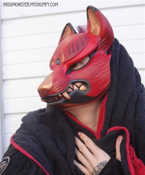 Kitsune mask painted edition 1 by missmonster on DeviantArt | Kitsune ...