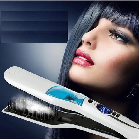 Steam Hair Straightener Steam Comb Straightening Irons Automatic Straight Hair Brush Steam Flat ...