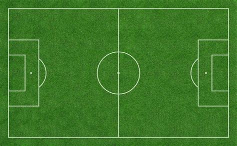 Premium Photo | Green Soccer Field or Football Field Top View with ...