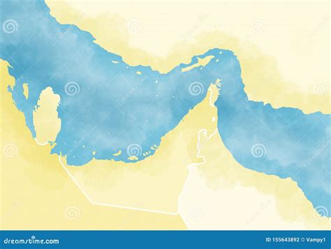 Strait Of Hormuz. Map Of The Middle East, Persian Gulf And Indian Ocean ...