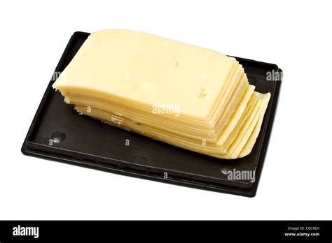 Cheese Slices isolated on white background Stock Photo - Alamy