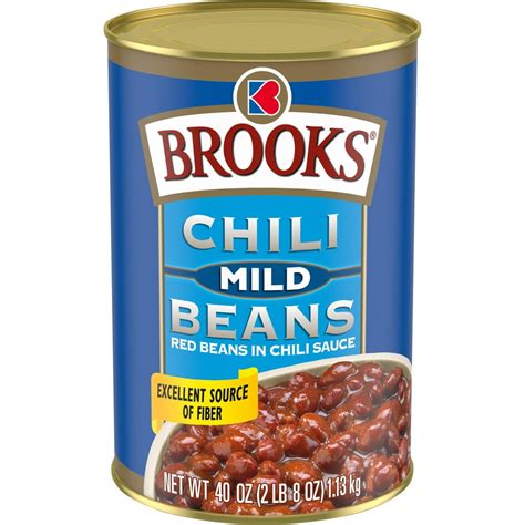 Brooks Chili Beans, Canned Red Beans in Chili Sauce, Mild Flavor, 40 oz. - Walmart.com - Walmart.com