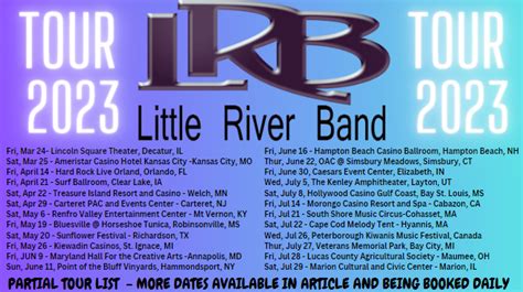 Little River Band heading to 19 States and Canada the next four