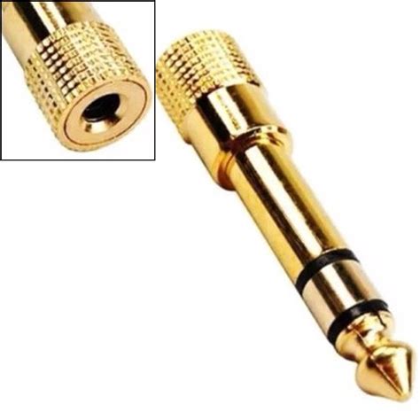 3.5mm to 6.35mm Adapter 3.5 plug to 6.35 Jack Stereo Audio Adaptor For Microphone Headphone AUX ...