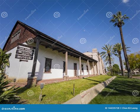 Exterior View of the San Gabriel Mission Church Editorial Stock Photo - Image of outdoor ...