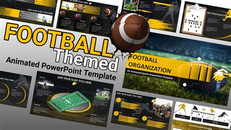 Football PowerPoint template | Display Performance Metrics