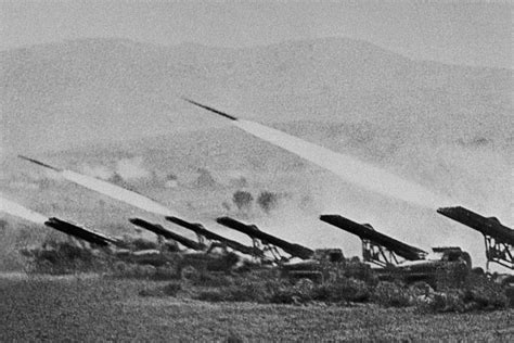 [Photo] Katyusha rocket launchers firing near Stalingrad, Russia, 6 Oct 1942 | World War II Database