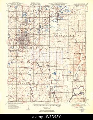 Pittsburg, Kansas, map 1950, 1:62500, United States of America by Timeless Maps, data U.S ...