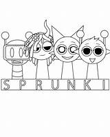 Free Sprunki Coloring Sheet sketch template