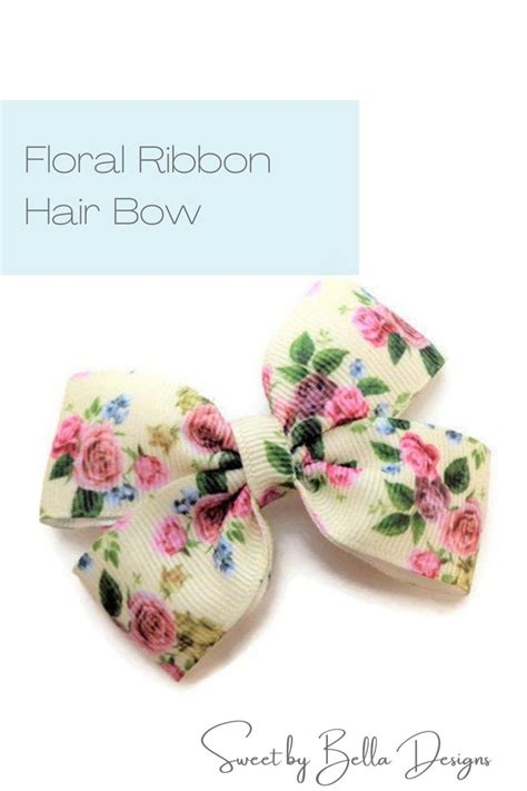 Floral Ribbon Hair Bows | Etsy in 2021 | Ribbon hair bows, Hair bows, Ribbon hair