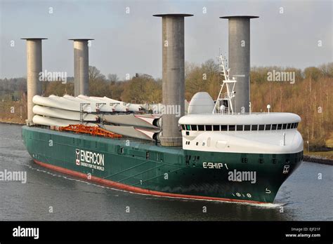 E-Ship 1 passing the Kiel-Canal Stock Photo: 80236171 - Alamy