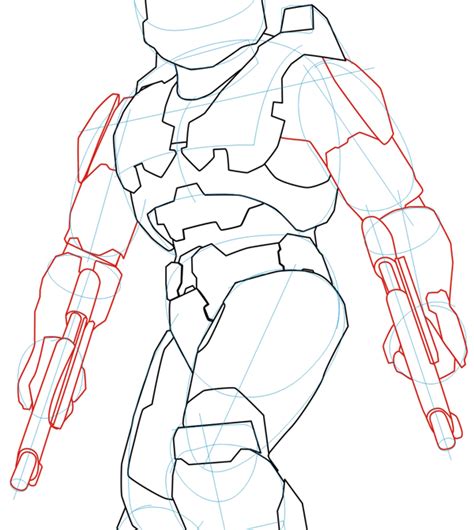 How to Draw Master Chief from Halo in step by step drawing Tutorial – How to Draw Step by Step ...