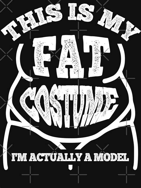 "Fat Costume Funny Halloween" T-shirt for Sale by pixeljamz | Redbubble ...