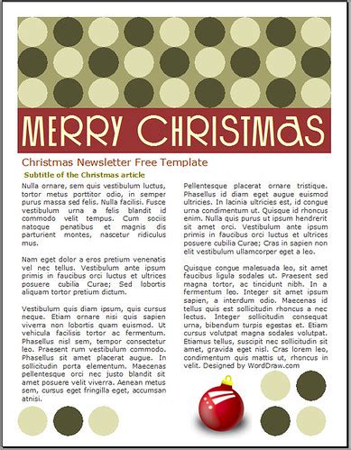 Free Christmas Newsletter Template | Download this free chri… | Flickr