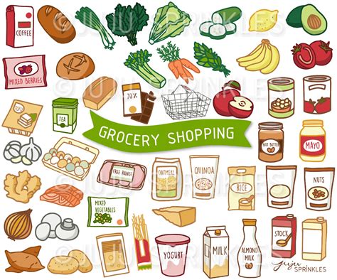 Grocery Items Clip Art