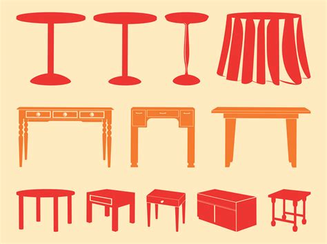 Tables Silhouettes Vector Art & Graphics | freevector.com